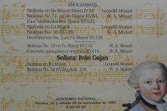 22 y 23 de noviembre de 1991. XIX Ciclo de Grandes Autores e Intérpretes de la Música