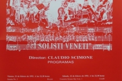 21 y 22 de febrero de 1992.  XIX Ciclo de Grandes Autores e Intérpretes de la Música.