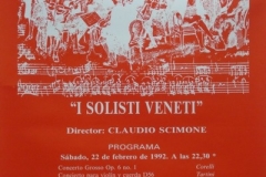 22 de febrero de 1992.  XIX Ciclo de Grandes Autores e Intérpretes de la Música.
