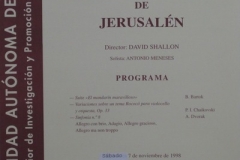 7 de noviembre de 1998. XXVI Ciclo de Grandes Autores e Intérpretes de la Música